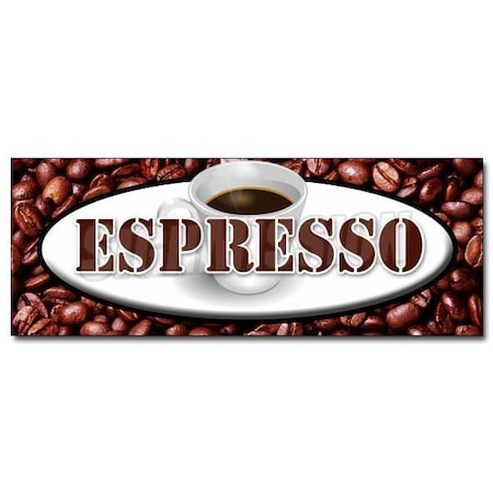 Signmission 12in ESPRESSO DECAL sticker coffee shop cafe beans latte java barista bar, D-12 Espresso D-12 Espresso